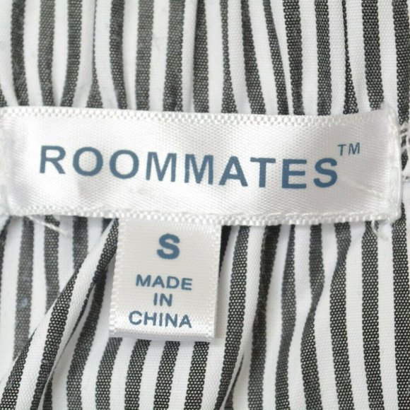 ROOMMATES Sz S Women OFF Shoulder STRIPE Flower EMBROIDER Flare ANGEL Sleeve TOP - Picture 5 of 9